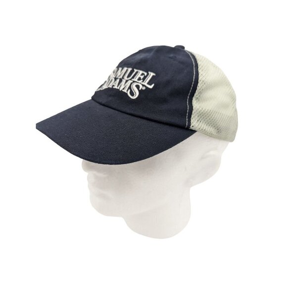 Samuel Adams hat cap with bottle opener black white mesh back hook loop - Picture 3 of 9